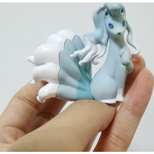 Anime Figures Alola Vulpix Evolutiobn Ninetales Pokemons Action Figure Dolls Toys Collection Kids Gifts