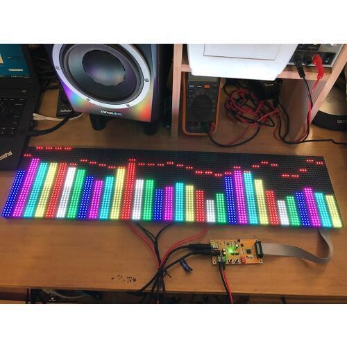 AS128 Full Color RGB Music Spectrum Display Screen KTV Stage LED Rhythm Lamp 64 Mode New Product