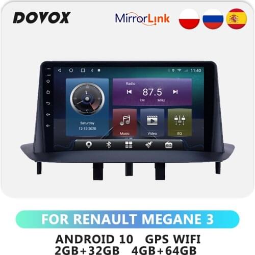 DOVOX For Renault Megane 2009-2014 Android Car Radio GPS Auto Multimedia Player Bluetooth GPS 4G DSP Carplay Stereo Receiver