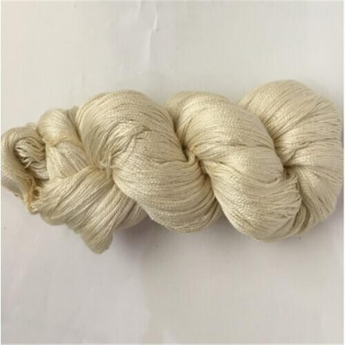 Pure silk yarn undyed natural 100% mumberry silk yarn hand knitting yarn raw white 500g/lot