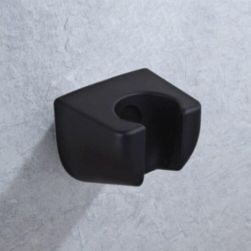Shower Head Holder Bracket Bathroom Use Standard Size Bathroom Accessories Matt Black ABS Plastic