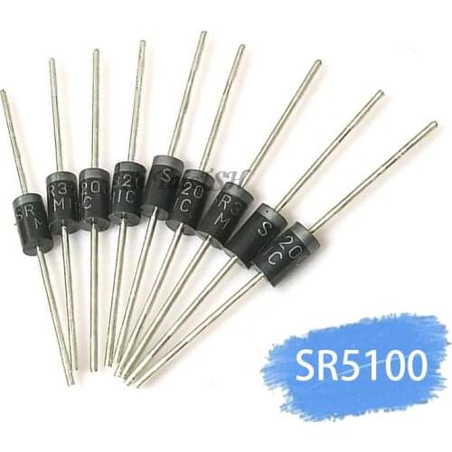 20PCS SR5100 SB5100 DO-27 schottky diode 5A/ 100V DO-27 New original