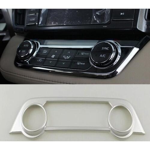 For Toyota RAV4 2016 2017 2018 ABS Matte Interior Air Condition Button Control Trim Refit interior moulding accessory