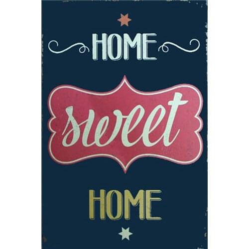 Home Sweet Home Vintage Metal Tin Signs Wall Poster Decals Plate Painting Bar Club Pub Home Decor Wall 1001(1159) 20x30cm