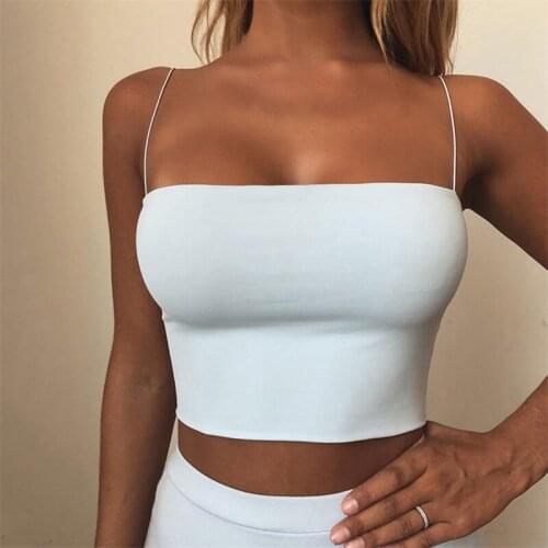 Hirigin Women Sexy Bustiers Corsets Tank Vest Clubwear Crop Tops Sleveless Strap Bodycon Slim Tank Vest Push Up Outwear 2021