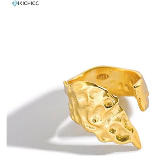 Kikichicc 100% 925 Sterling Silver Shell Resizable Rings Women Fashion Jewelry Luxury European Adjustable Rock Punk Jewels