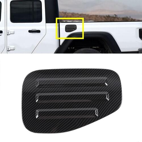 Fuel Tank Cap Decoration for Jeep Wrangler JL Gladiator JT 2018 2019 2020 2021 Red/Carbon Fiber/Chrome Car External Accessories