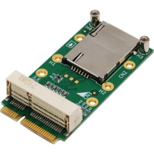 Mini PCI-E Adapter Card mPCIe SIM Card Slot for 3G 4G Module Self-elastic slot Extension/WWAN LTE/GPS Card for Desktop Laptop