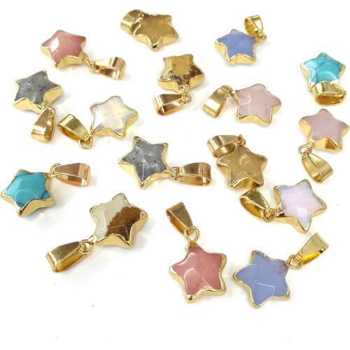 Fashion Natural Stone Pendant Agates Charms Pendants For Making DIY Necklace Earring Jewelry Accessories