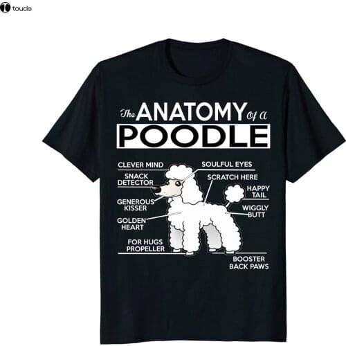 2019 New Short Sleeve Casual Anatomy of A Poodle Tshirt Summer Casual Man T Shirt Good Quality