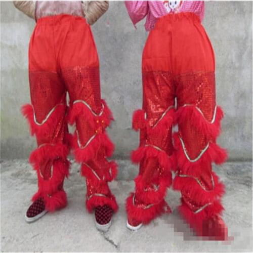 NEW Cosplay Party Advertising Chinese Lion Dance Costume Pants Festival Pants New Year Performance Clothes Dress Adults Size