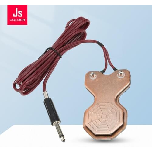 Tattoo Foot Switch To Convert High-End Antique Copper with 1.8m Soft Silicone Elastic Flexible Cord Tattoo Machine Power Kit