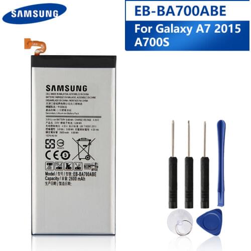 Original Replacement Phone Battery EB-BA700ABE For Samsung Galaxy A7 2015 A700FD A700S SA700L A700 Rechargeable Battery 2600mAh