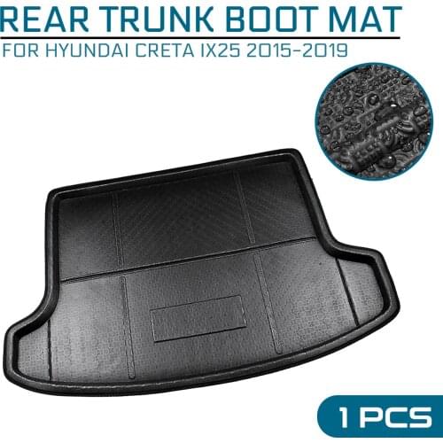 For Hyundai Creta ix25 2015 2016 2017 2018 2019 Kick Pad Floor Mat Car Cargo Liner Boot Tray Rear Trunk Cover Matt Carpet