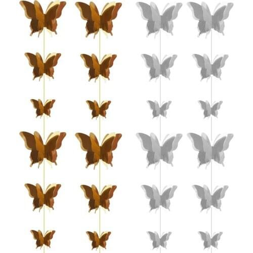 Nordic Animal Three-dimensional Butterfly Pendant Indoor Outdoor Balcony Party Crafts Decor Christmas Home decorative