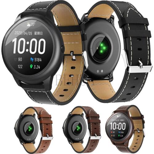 Watchband Replacement Leather WristStrap band For Xiaomi haylou solar ls05 SmartWatch Band Wristband bracelet for Haylou RT LS05