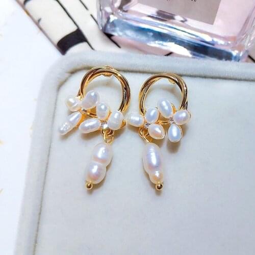 Irregular Pearl Drop Earrings For Women Fashion Simple Chic Earrings Jewelry 2020 New Arrival Simple Bijoux