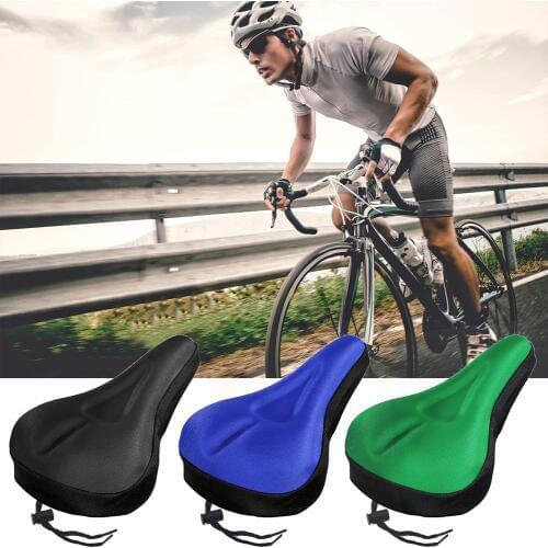 Silicone Breathable Soft Cycling Bicycle Bike Saddle Gel Cushion Pad Seat Cover