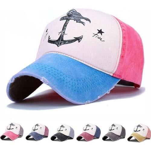 2021Lovers Cotton Casual Baseball Cap Hat Old Pirate Ship Anchor Sun Hat Men Women Christmas Gift