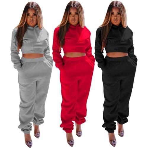 Tracksuit Two Piece Set Outfits Women Sexy Back Bandage Fall Winter Long Sleeve Hoodies Top Jogging Pants Fashion Streetwear