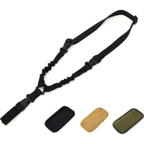 Tactical Gun Sling Single Airsoft Heavy Duty Rifle Sling Military Bungee Belt Nylon 1 Point Hunting Rifle Strap Gun Accessories