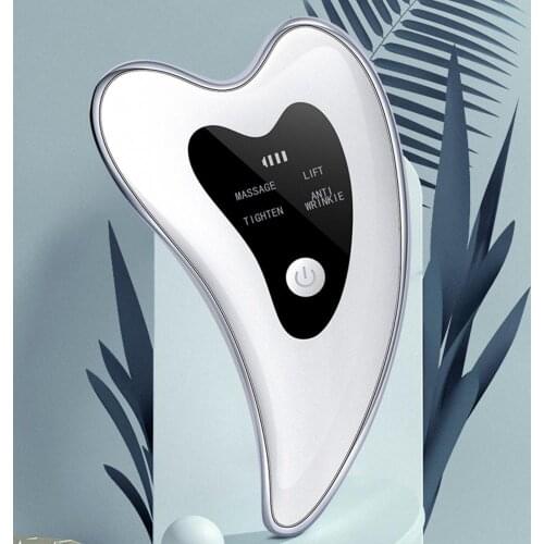 Guasha Scraping Facial Massager LED Light Microcurrent Skin Rejuvenation Body Massage Machine Face Lifting Slimming Massager