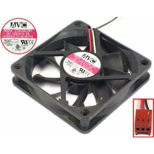 AVC C7015R12MY DC 12V 0.2A 70x70x15mm Server Cooling Fan