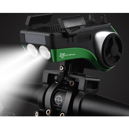 ROCKBROS 5 in 1 Waterproof Bicycle Computer Phone Holder Bluetooth Audio Player 4400mAh Power Bank Bell Light Bike Accessories