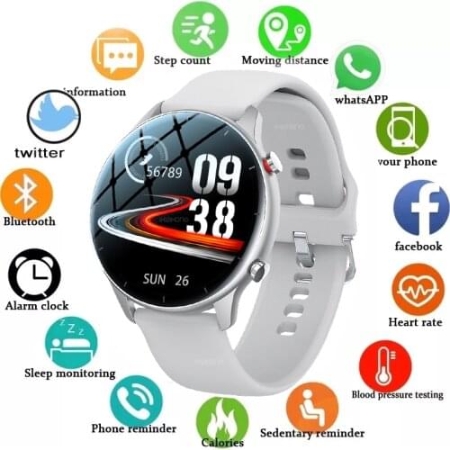 2021 Full Touch Smart Watch Women IP68 Waterproof Bracelet ECG Heart Rate Monitor Sleep Monitoring Sports Smartwatch For Ladies