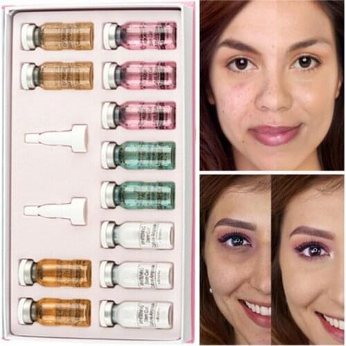 12Pcs Korean Cosmetics Stayve BB Cream Glow Ampoule Serum MesoWhite Brightening Serum For Whitening Acne Anti-Aging Treatment