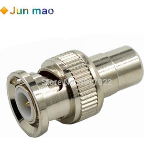 2PCS/5PCS/10PCS JR-B9 BNC to RCA Connector Small and short BNC connector for CCTV System Video Head To Lotus Head BNC To AV Hot
