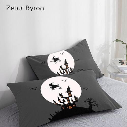 3D Pillow Case Pillowcase Custom/50x70/50x75/50x80/70x70 Decorative Pillow Cover,Bedding Halloween dark castle witch,Drop Ship