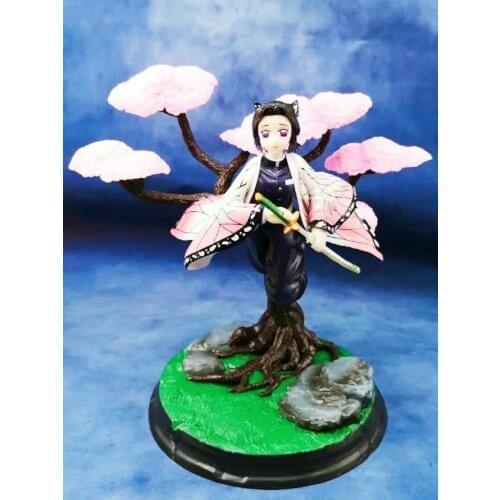 NEW Anime 25cm Demon Slayer Kimetsu no Yaiba Kochou Shinobu Flying Posture PVC Action Figure Rengoku Kyoujurou Model Toys Doll