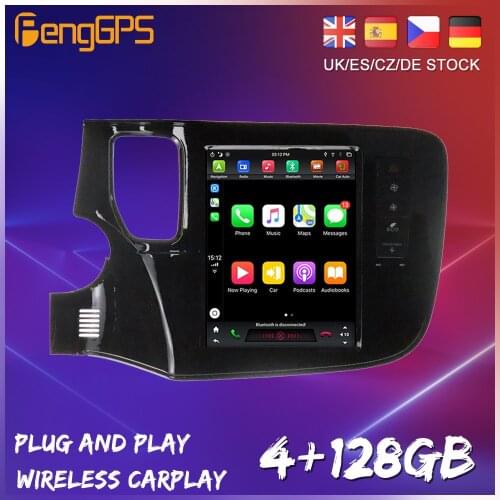 Android 9 Tesla Style For Mitsubishi Outlander 2014 2015 - 2018 Car DVD GPS Navigation Auto Radio Stereo Video CarPlay HeadUnit