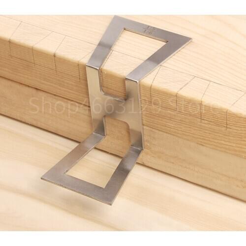 Stainless Steel Dovetail Z Shape Gauge Marker Hand Cut Wood Joints Gauge Woodworking Guide Tool Marking Size 1:5-1:6 1:7-1:8