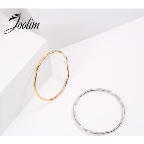 Joolim High End PVD Plated Symple Irregular Solid Bracelet Wholesale Drop Shipping Supplier