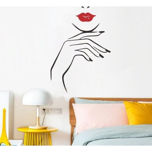 Beautys posture wall sticker Girls room living room Bedroom background home decoration wallpaper Art decals Beautify stickers