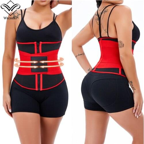Red Neoprene Waist Trainer Slimming Sheath Body Reducing Belts Wild Girdles Tummy Shapers Women Shapewear Cinchers Stretch Gaine