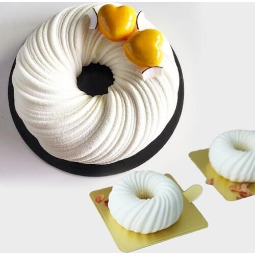 Meibum Turbine Silicone Cake Molds Homemade Spiral Pastry Pan French Dessert Baking Tools Party Mousse Moulds Kitchen Bakeware