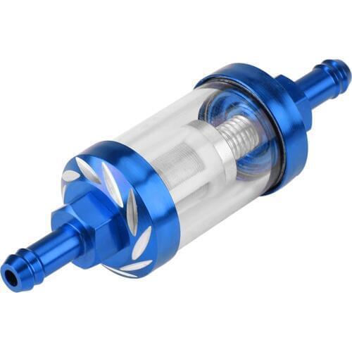 Metal Glass Inline Gas Oil Fuel Filter 8mm Thread Replacement anti-leak anti-explosion Universal for various motorcycles