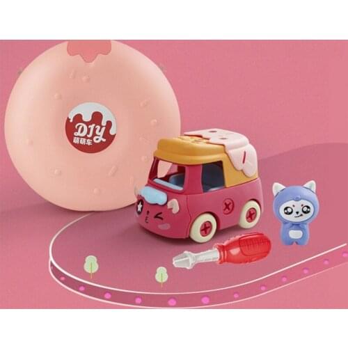 T5EC Educational Block Set Disassembled Building Block Developmental DIY Model Car for Kids Learning Gift incl Screwdriver