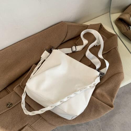 New Women Shoulder Bags Fashion Soft PU Lether Crossbody Bag All-match Large Capacity Tote Bag Simple Casual School Bags Girl
