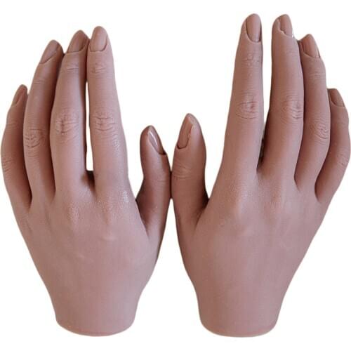 Retail Shop Jewelry Display Mannequin Hand Bendable Manicure Nail Art Practice Training Hands Left and Right, Reusable