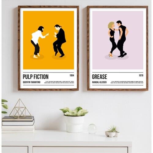 Grease Poster Canvas Prints Dirty Dancing Movie Painting Vintage Pulp Fiction Film Picture Boyfriend Christmas Gift Home Decor