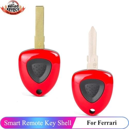 KEYECU Replacement 1 Button for Ferrari F430 2005 2006 2007 2008 2009 Car Remote Smart Key Shell Case Fob