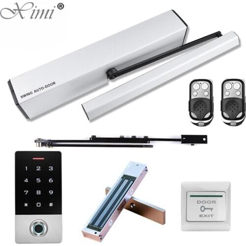 Smart Electric Automatic Swing Door Operator Automatic Door Open Closed System With Access Control, Magnetic Lock,Exit Button