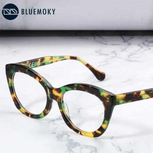 BLUEMOKY Acetate Butterfly Glasses Frame For Women Vintage Brand Design Myopia Optical Eyewear Fashion Female Cat Eye Spectacles
