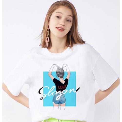 New Summer T Shirt Women fashion beauty girl Print Harajuku Female T-shirt Hipster Thin section tops Short sleeve Tshirt Clothes