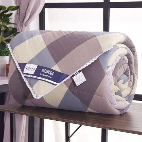 Winter Double Duvet Thick Warm Quilted Quilts Spring Autumn Weighted Blanket Bedroom Soft Comforter Queen Quilt Twin King Size