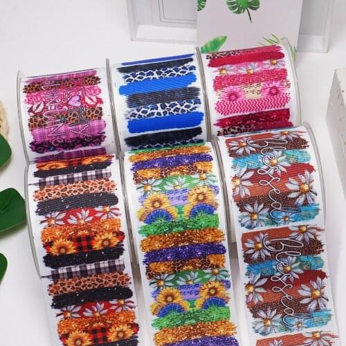10 Yards 3inch 75mm Cartoon Printing Grosgrain Ribbon For Hair Bows DIY Crafts Handmade Accessories 57994
